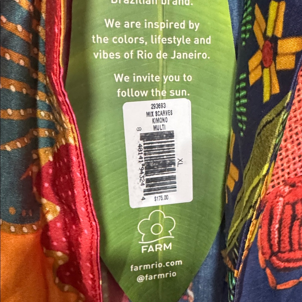 Farm Rio Mixed Scarf Print Kimono – Size XL – NWT - Picture 10 of 11